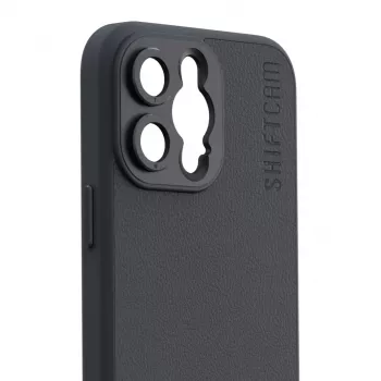 ShiftCam LensUltra Back Cover su objektyvo laikikliu, skirta iPhone 14 Pro Max, MagSafe, juoda