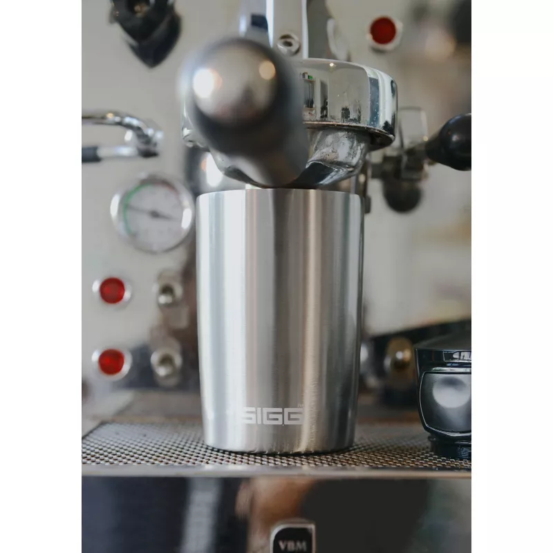 SIGG 8695.50 Hot & Cold vakuuminis butelis su vienos rankos mygtuku, 0,27 L, obsidiano juodos spalvos, nerūdijantis plienas