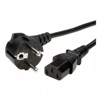 Synergy 21 maitinimo laidas 230V CEE 7/7 Schuko kištukas į IEC-C13 lizdą 1m juodas