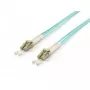 Equip Fiber Optic Patch Cable LC/UPC to LC/UPC Multimode Duplex OM3 10m Turquoise