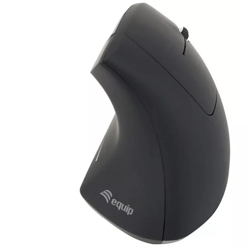 Equip 245110 Vertikali ergonominė belaidė pelė - dešinei rankai - 2,4 GHz - USB imtuvas - juoda