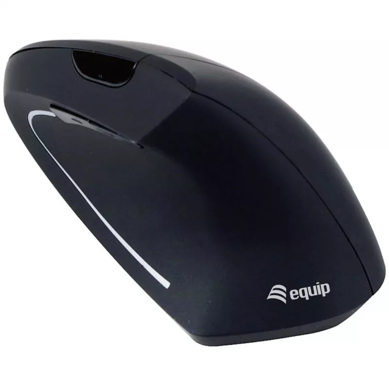 Equip 245110 Vertikali ergonominė belaidė pelė - dešinei rankai - 2,4 GHz - USB imtuvas - juoda