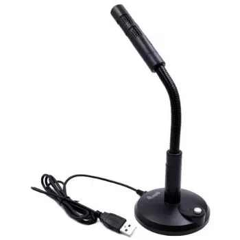 Equip stalinis mikrofonas su reguliuojamu kampu, USB jungtimi, juodas