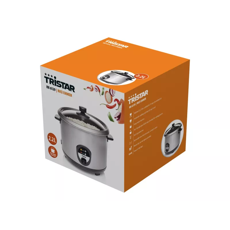 Tristar RK-6129 Ryžių virimo aparatas 2.2 L Nerūdijantis plienas 900 W