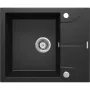 DEANTE 1-Bowl Granite Sink with Drainer Graphite Metallic Andante