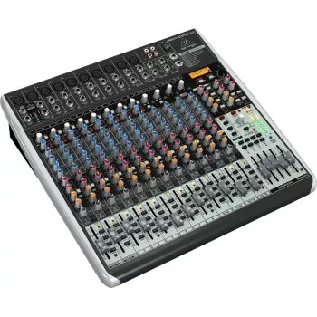 Behringer QX2442USB 24 įėjimų 4/2 magistralės analoginis maišytuvas su USB sąsaja ir FX