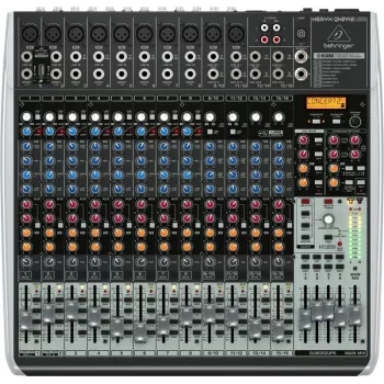 Behringer QX2442USB 24 įėjimų 4/2 magistralės analoginis maišytuvas su USB sąsaja ir FX