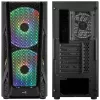 Aerocool AirHawk Duo Midi-Tower, grūdintas stiklas - juoda