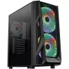 Aerocool AirHawk Duo Midi-Tower, grūdintas stiklas - juoda