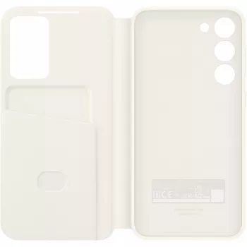 Samsung Smart View Wallet Case, skirtas Galaxy S23+, Cream (EF-ZS916CUEGWW)