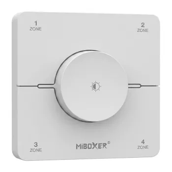 Miboxer Synergy 21 LED nuotolinio valdymo pultas 2.4GHz Dual White CCT 4 zonos sukamasis skydelis baltas (KOS-W)