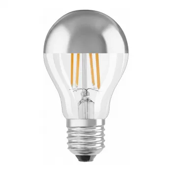 LEDVANCE LED Lemputė 6.5W E27 650lm 2700K Šilta Balta Sidabrinis Vainikas 300°
