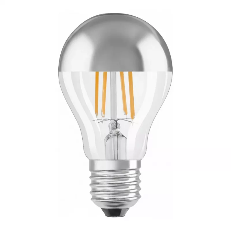 LEDVANCE LED Lemputė 6.5W E27 650lm 2700K Šilta Balta Sidabrinis Vainikas 300°