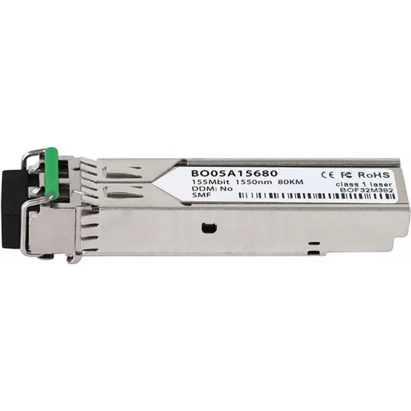 BlueOptics MFB-F60 suderinamas SFP siųstuvas-imtuvas, LC-Duplex, 100BASE-ZX, vienmodis šviesolaidis, 1550nm, 80km, DDM, 0°C iki +70°C (MFB-F60-BO)