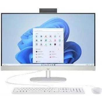 HP 27-cr1071ng Intel Core Ultra 7 155U All-in-One PC, 27 colių FHD IPS, 16 GB DDR5, 1 TB SSD, Windows 11 Home, natūraliai sidabrinė