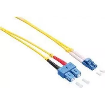 LogiLink Fiber Optic Patch Cable LC to SC Single-Mode OS2 Duplex 10 m LSZH Yellow