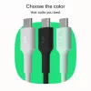 GREEN CELL USB-C į USB-C PowerFlex 100W Silikoninis Laidas 1,2m Juodas