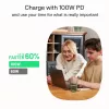 GREEN CELL USB-C į USB-C PowerFlex 100W Silikoninis Laidas 1,2m Juodas