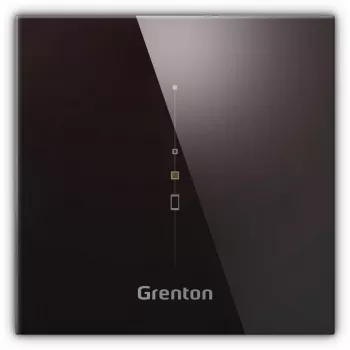 GRENTON Multisensor Panel - Temperatūra, Drėgmė, Atmosferos Slėgis, Garsas, Šviesa, CO2, TVOC, IR/TF-Bus, Juodas Stiklas