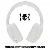 Skullcandy Crusher Evo belaidžiai ausiniai su jutikliniu žemu dažniu, Bluetooth 5.0, 40 valandų baterija, balti