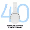 Skullcandy Crusher Evo belaidžiai ausiniai su jutikliniu žemu dažniu, Bluetooth 5.0, 40 valandų baterija, balti