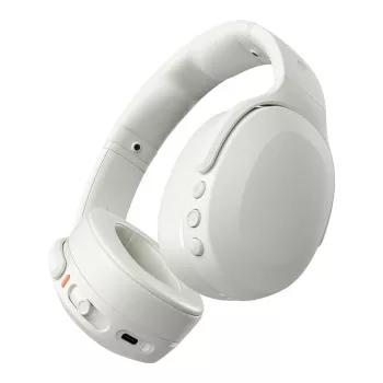 Skullcandy Crusher Evo belaidžiai ausiniai su jutikliniu žemu dažniu, Bluetooth 5.0, 40 valandų baterija, balti