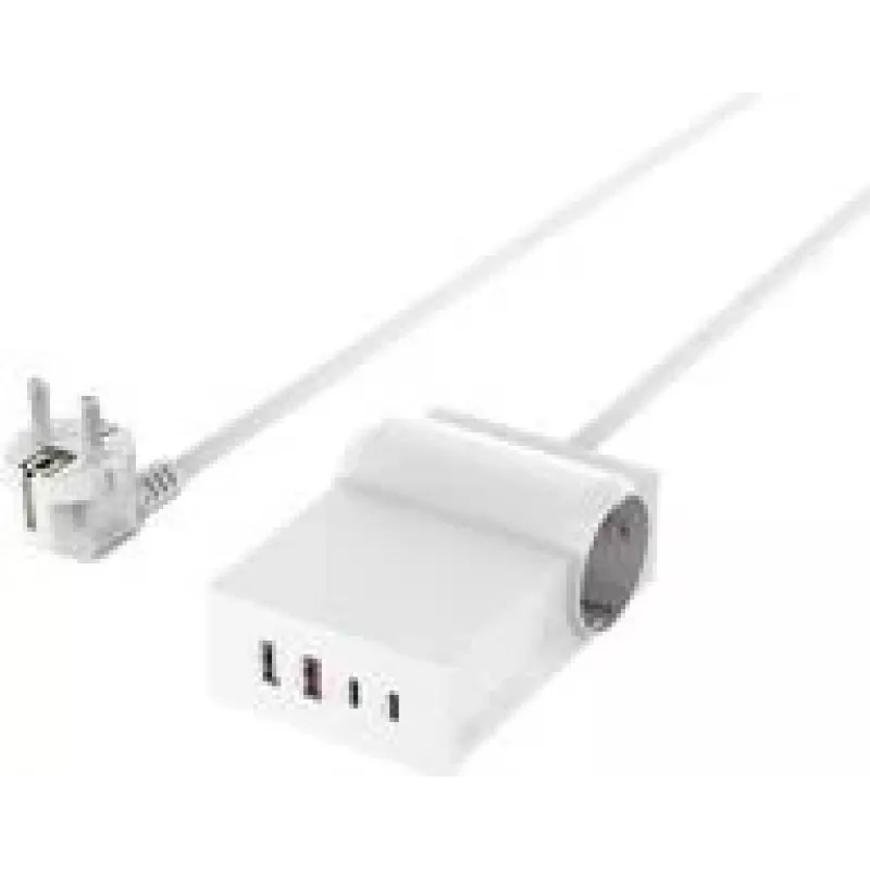 4smarts USB-C/A Power Strip Desk GaN 65W White