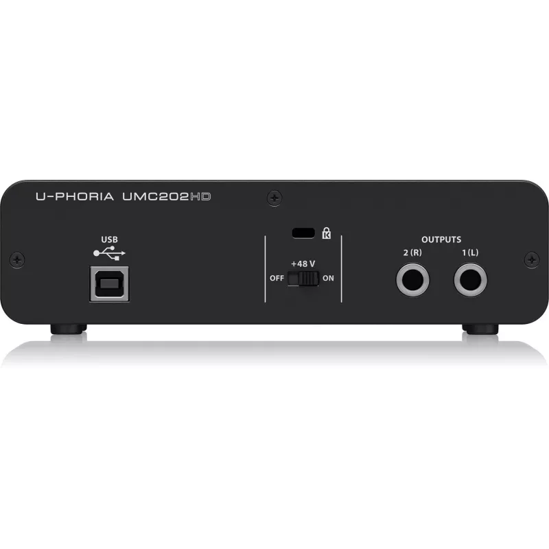 Behringer UMC202HD USB garso sąsaja su MIDAS išankstiniais stiprintuvais