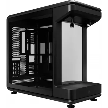 Cooler Master MasterFrame 360 Stage Mirror ATX Mid-Tower Open-Air Frame, Black, Tempered Glass x2