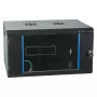 EFB-ELEKTRONIK 19 colių sieninis korpusas 6U, fiksuotas, 1-dalis, RAL 9005 juodas, gylis 450 mm (691706VTS.45)