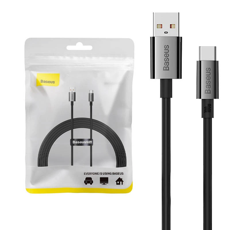 Baseus Superior 100W USB į USB-C laidas 2m Juodas