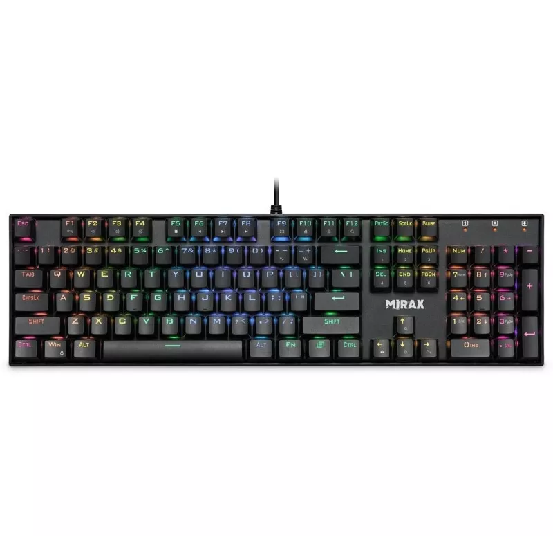 Defender Mirax GK-352 mechaninė žaidimų klaviatūra, Outemu Blue jungikliai, RGB apšvietimas, laidinė USB, juoda