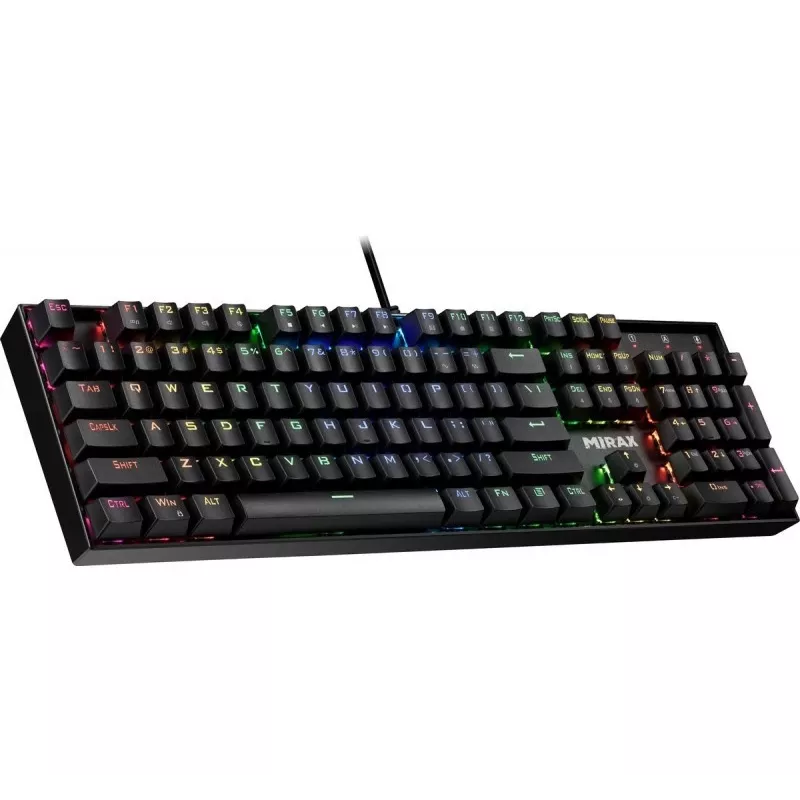 Defender Mirax GK-352 mechaninė žaidimų klaviatūra, Outemu Blue jungikliai, RGB apšvietimas, laidinė USB, juoda