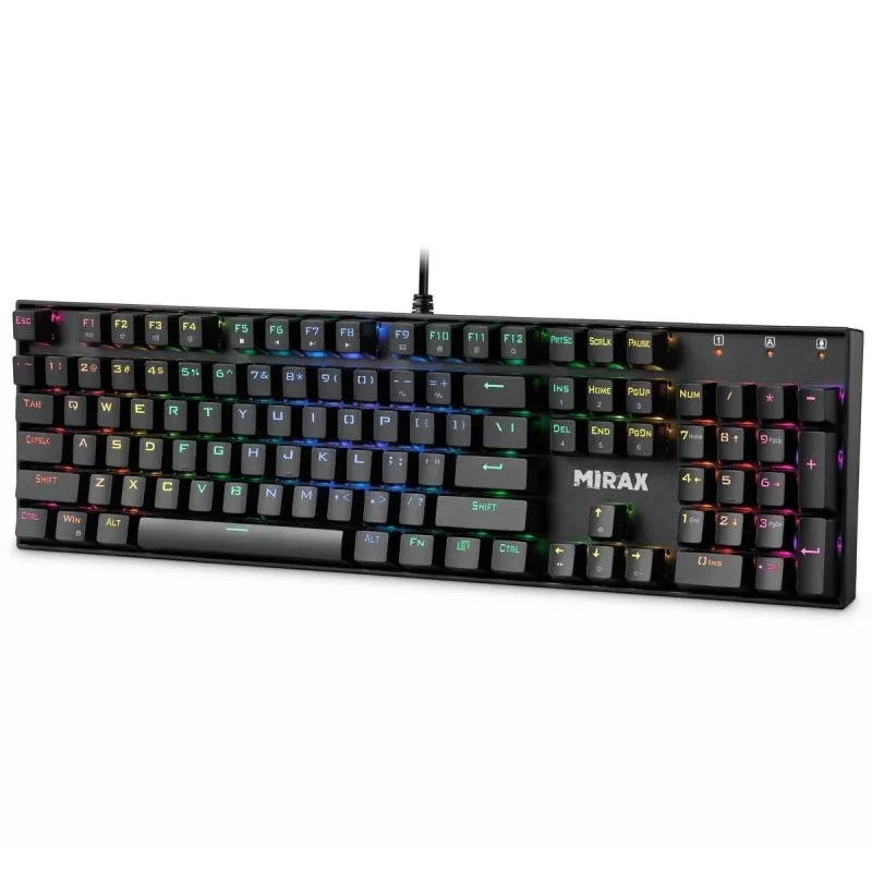 Defender Mirax GK-352 mechaninė žaidimų klaviatūra, Outemu Blue jungikliai, RGB apšvietimas, laidinė USB, juoda