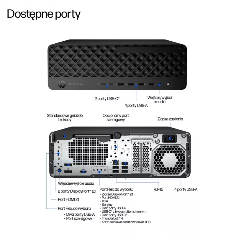 HP EliteDesk 800 G1 SFF stalinis kompiuteris, Intel Core i5-4590, 16GB RAM, 512GB SSD, Windows 11 Pro, 3 metų garantija