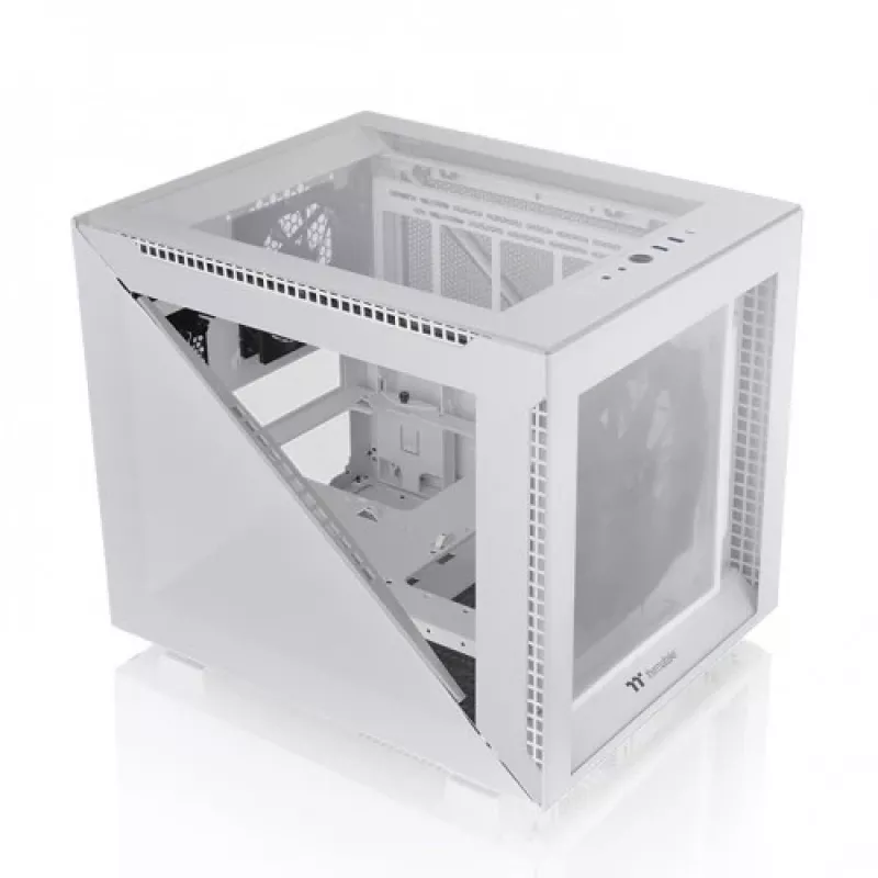 Thermaltake Divider 200 TG Snow Micro Case, White, Tempered Glass