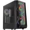 Aerocool NightHawk Duo Midi-Tower, grūdintas stiklas - juoda