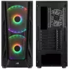 Aerocool NightHawk Duo Midi-Tower, grūdintas stiklas - juoda