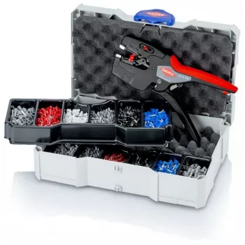 KNIPEX 97 90 27 Crimp-Set laidininkų antgaliams, 13 dalių, 0,08-10 mm², savaime reguliuojantis