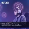Sony INZONE H5 belaidės ausinės žaidimams, uždengiančios ausis, su mikrofonu, balta
