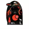FLEXI XTREME L atsukamas šuns pavadėlis su juosta 8m - iki 55kg oranžinis
