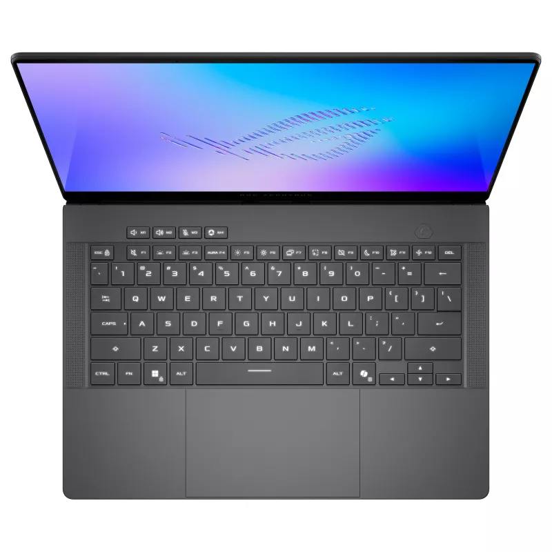 ASUS ROG Zephyrus G14 GU405AW-SY033W nešiojamas žaidimų kompiuteris, Intel Core Ultra 9 185H, 64GB RAM, 2TB SSD, NVIDIA GeForce RTX 5080, 14 colių 2.8K OLED, Windows 11 Home, Platinum White