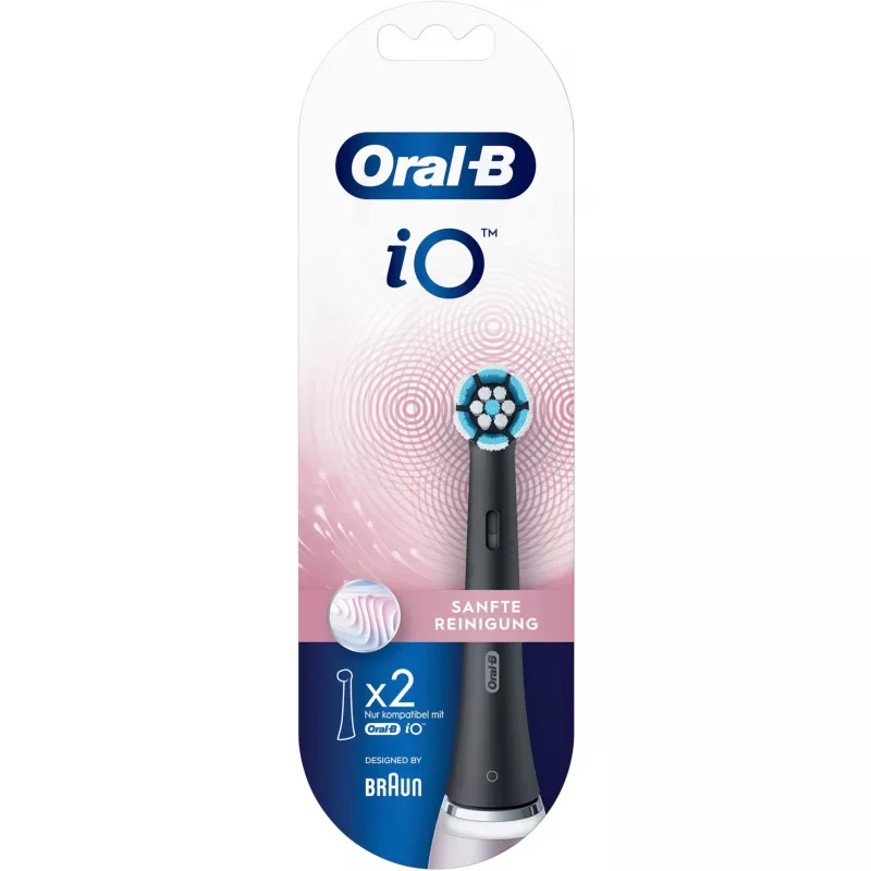 BRAUN Oral-B iO Gentle Care šepetėlio galvutė 2 vnt. juoda