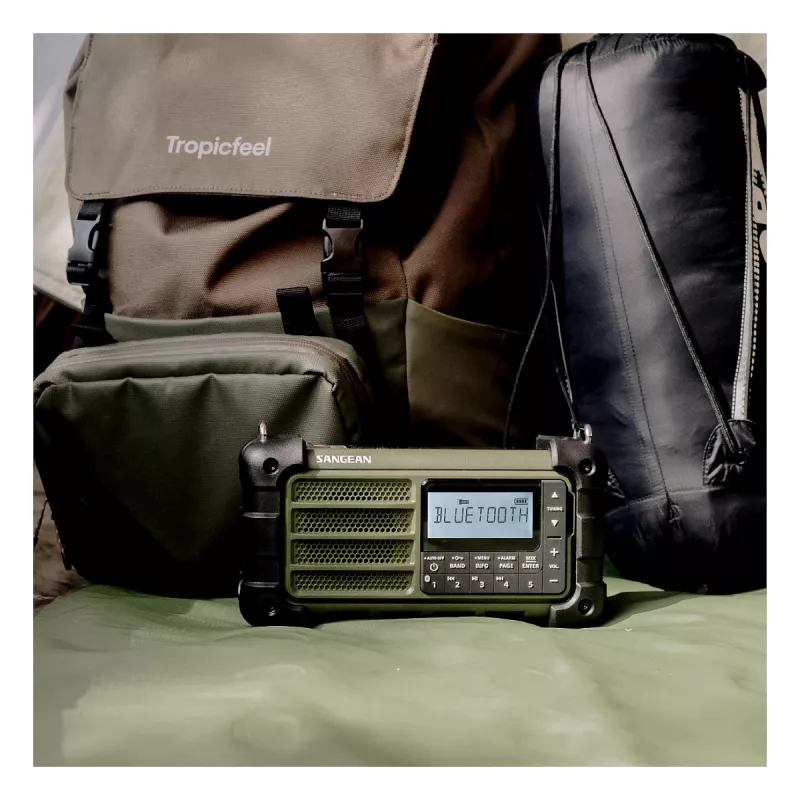 Sangean MMR-99 AM/FM nešiojamasis avarinis radijas, miško žalia
