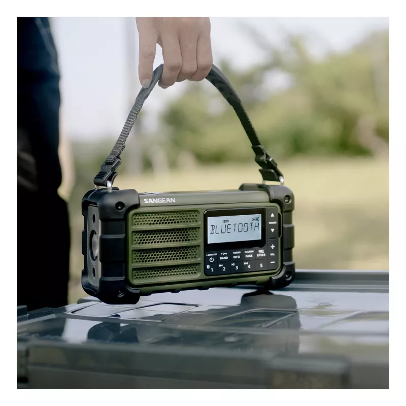 Sangean MMR-99 AM/FM nešiojamasis avarinis radijas, miško žalia