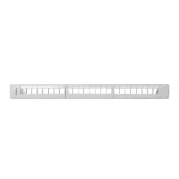 LANBERG PPKS-1124-S Keystone Patch Panel 19 inch 24 Port 1U UTP Cat.5e Pilka