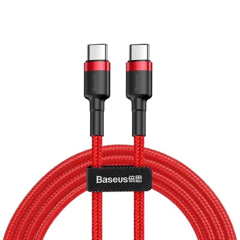 Baseus Cafule USB-C į USB-C laidas 60W 1m Raudonas