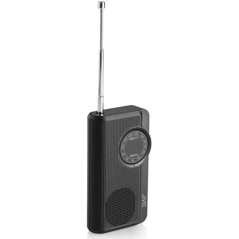 JVC RA-E311B Nešiojamas AM/FM Radijo Imtuvas su Teleskopine Antena ir Nešimo Rankena, Juodas