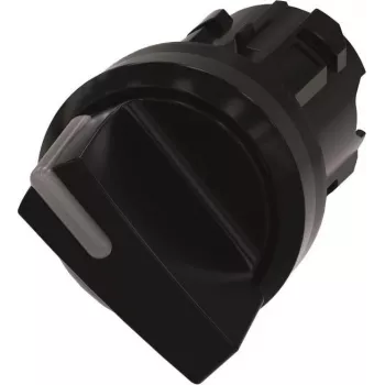 Siemens 3SU1002-2BF10-0AA0 Rankinis jungiklis, 22 mm, apvalus, plastikinis, juodas, 2 padėčių, fiksuojamas, su apšvietimo galimybe, IP66/IP67/IP69/IP69K