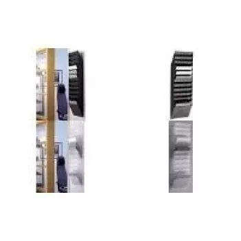 DURABLE FLEXIBOXX 12 A4 Landscape Brochure Dispenser, pilka/skaidri, montuojama ant sienos